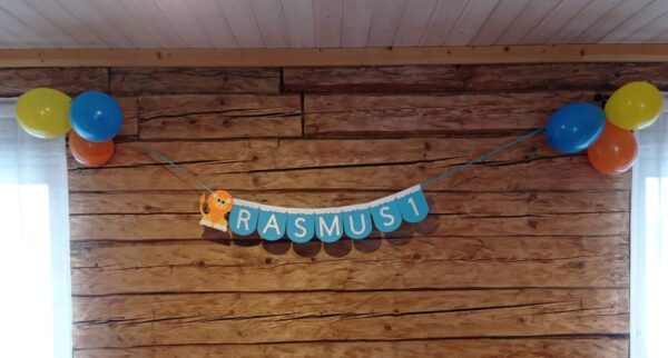 lipukett, poiss, rasmus, lõvi, palju õnne, banner, bänner