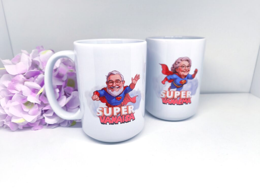 vanavanemate päev, vanavanematepäeva kingitus, kruus, personaalne kruus super vanaema, super vanaisa, magnet, personaalne kingitus, numbridiiler, magnet, külmkapimagnet
