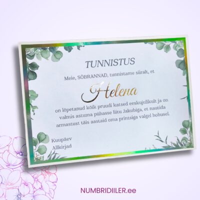 Tüdrukuteõhtu tunnistus